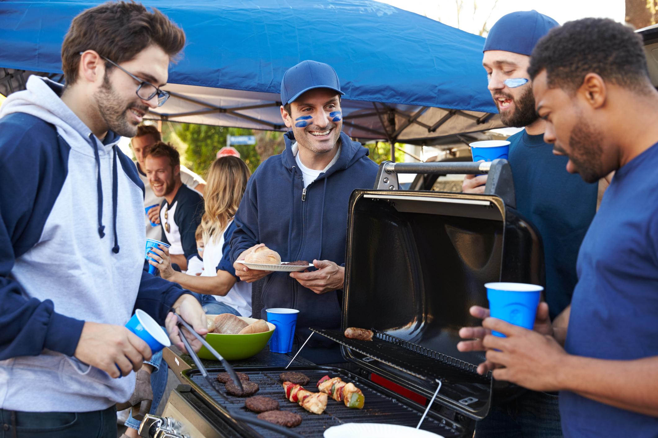 Fans tailgating before an event