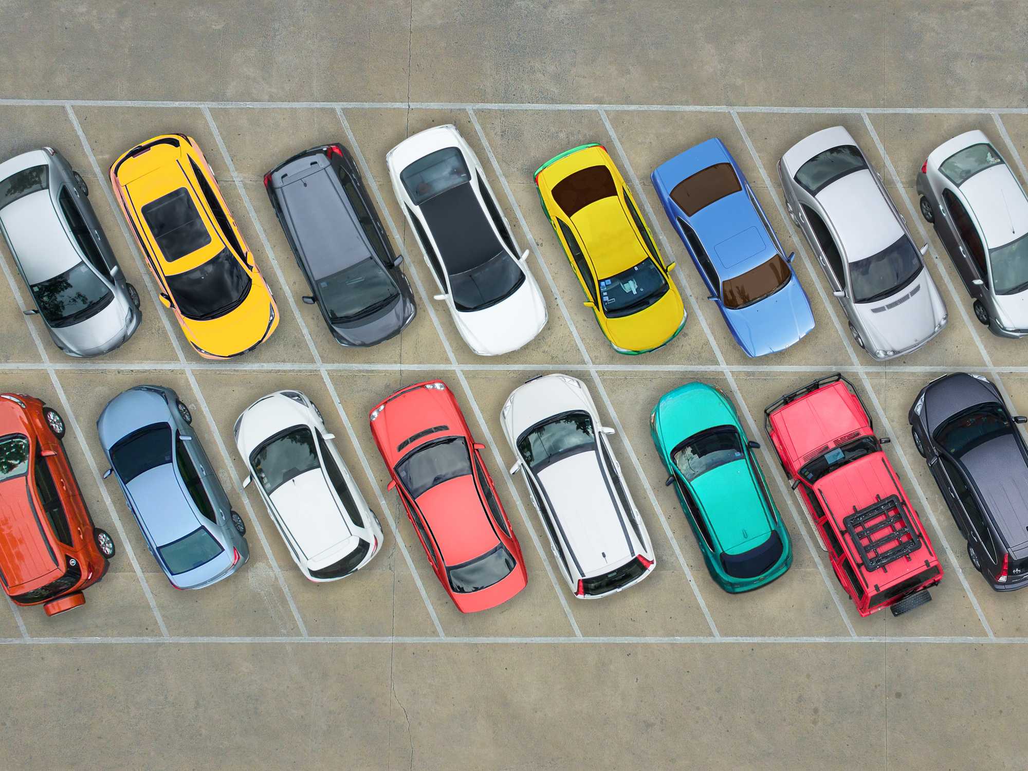 Cars parked in a parking lot